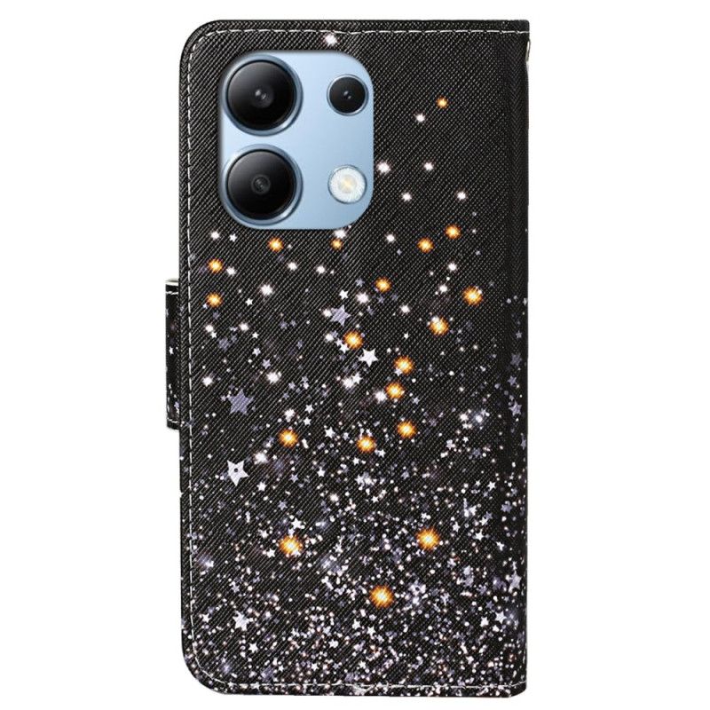 Kožený Kryt Xiaomi Redmi Note 13 4g Zlomené Hvězdy S Popruhem