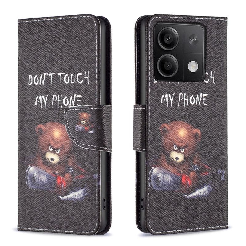 Peněženková Pouzdra Xiaomi Redmi Note 13 4g Kryty Na Mobil Nebezpečný Medvěd
