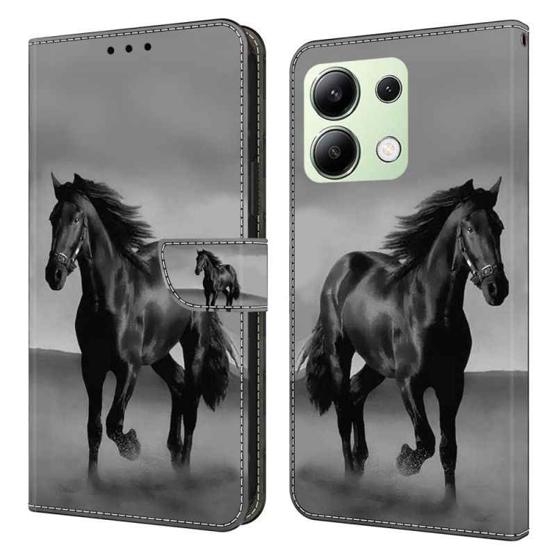 Peněženková Pouzdra Xiaomi Redmi Note 13 4g Kryty Na Mobil Černý Kůň