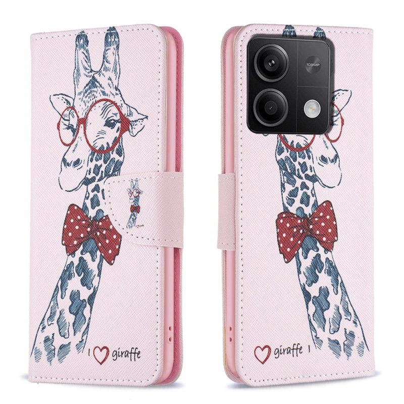 Peněženková Pouzdra Xiaomi Redmi Note 13 4g Kryty Na Mobil Žirafa Intello