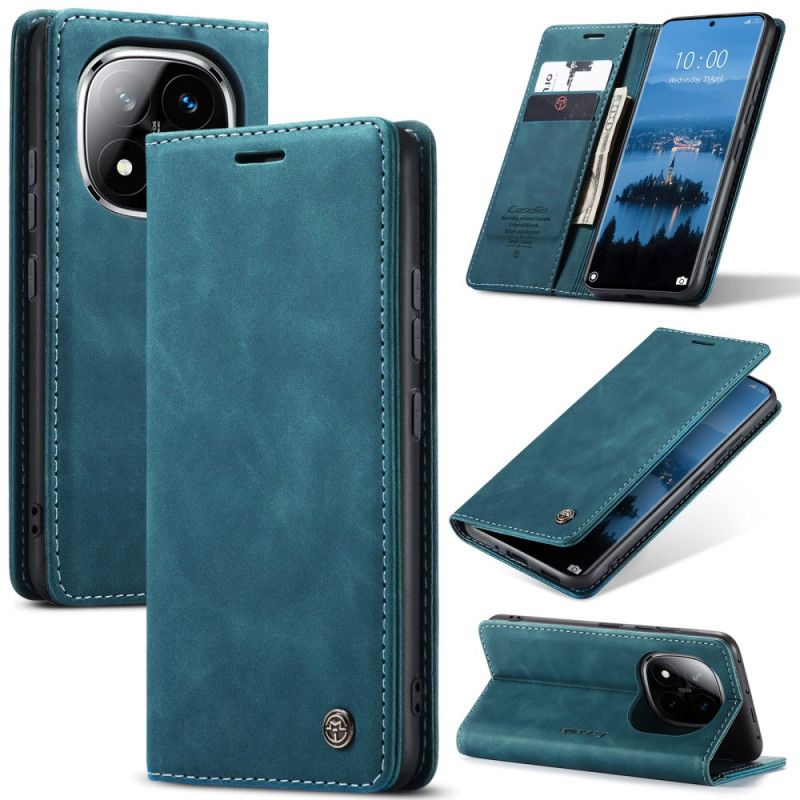 Kožené Pouzdro Folio Xiaomi Redmi Note 14 Pro 5g Caseme Semišový Efekt