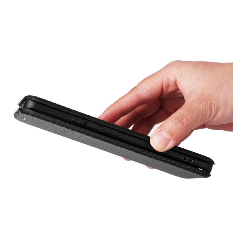 Kožené Pouzdro Folio Xiaomi Redmi Note 14 Pro 5g Karbon Vlákno
