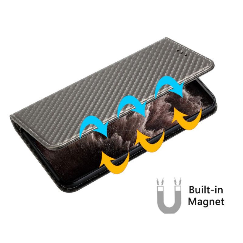 Kožené Pouzdro Xiaomi Redmi Note 14 Pro 5g Kryty Na Mobil Uhlíková Vlákna S Řemínkem