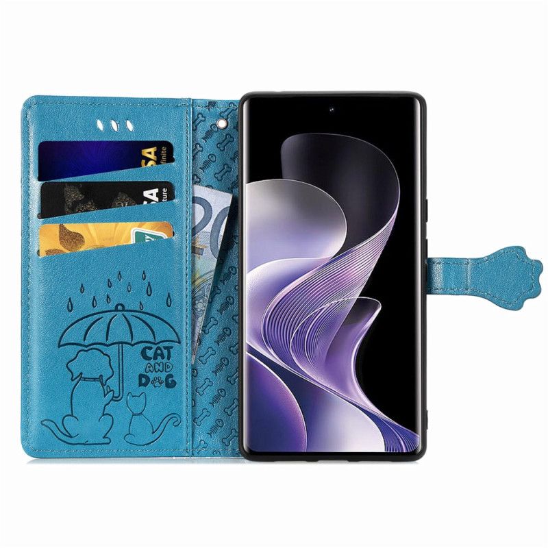 Kožený Kryt Na Xiaomi Redmi Note 14 Pro 5g Animovaná Zvířata