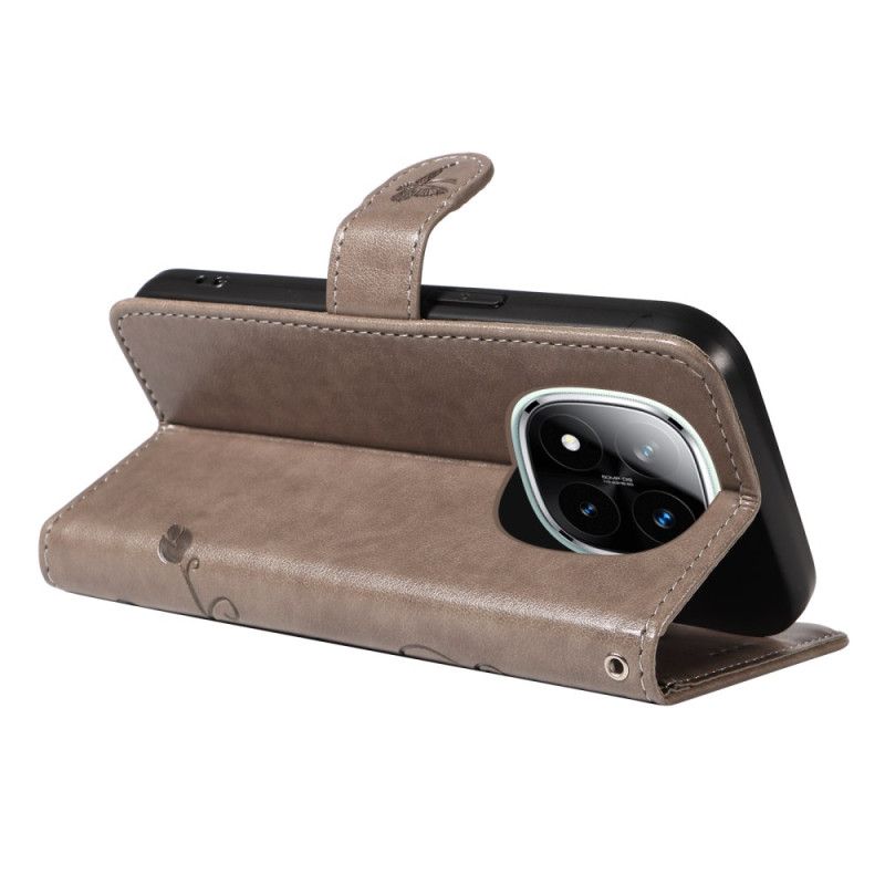 Kožený Kryt Na Xiaomi Redmi Note 14 Pro 5g Rostlinný Vzor