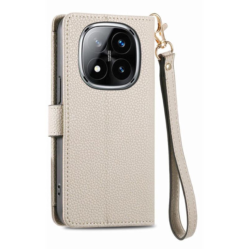 Kožený Kryt Na Xiaomi Redmi Note 14 Pro 5g Vzor Srdce S Rfid Blokováním