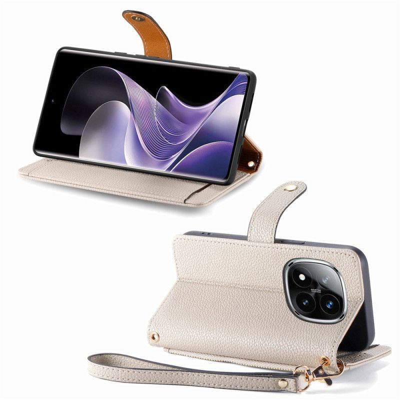 Kožený Kryt Na Xiaomi Redmi Note 14 Pro 5g Vzor Srdce S Rfid Blokováním