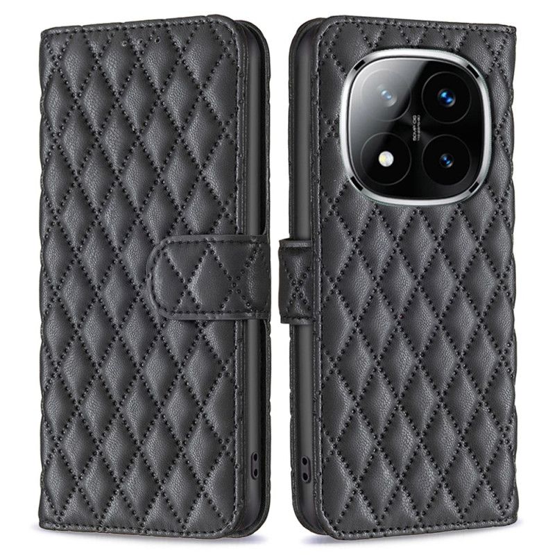 Kožený Kryt Xiaomi Redmi Note 14 Pro 5g Klasické Prošívání