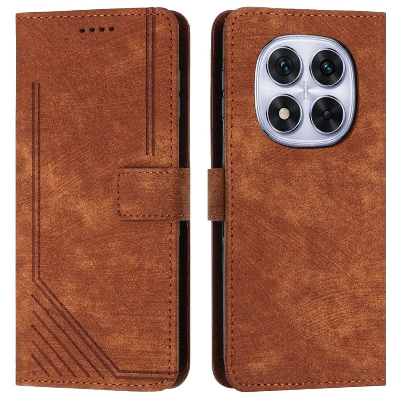 Kožený Kryt Xiaomi Redmi Note 14 Pro 5g Liniový Design