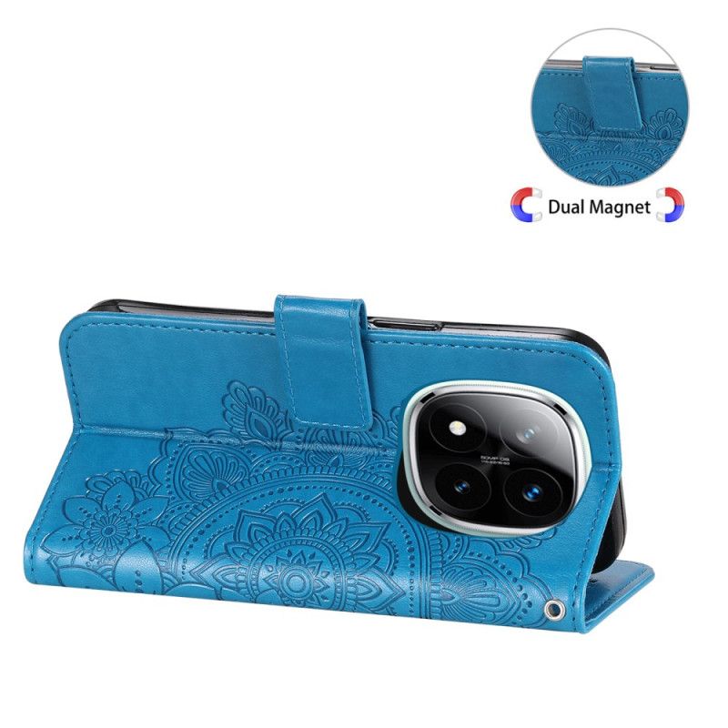 Kožený Kryt Xiaomi Redmi Note 14 Pro 5g Potisk Mandaly