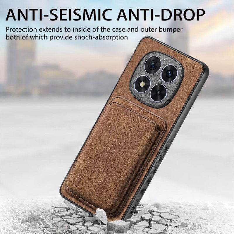 Kryt Xiaomi Redmi Note 14 Pro 5g Kryty Na Mobil Odnímatelný Držák Karet S Koženým Efektem