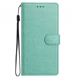 Peněženková Pouzdra Xiaomi Redmi Note 14 Pro 5g Kryty Na Mobil Jednoduchá Umělá Kůže S Páskem