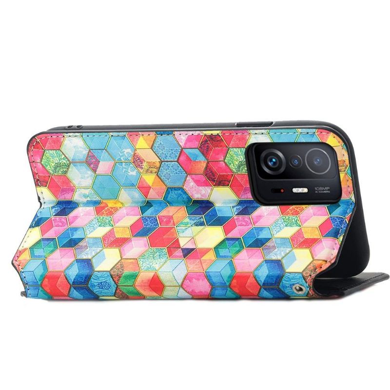 Flipové Pouzdro Na Xiaomi 11T / 11T Pro 3d Kostka