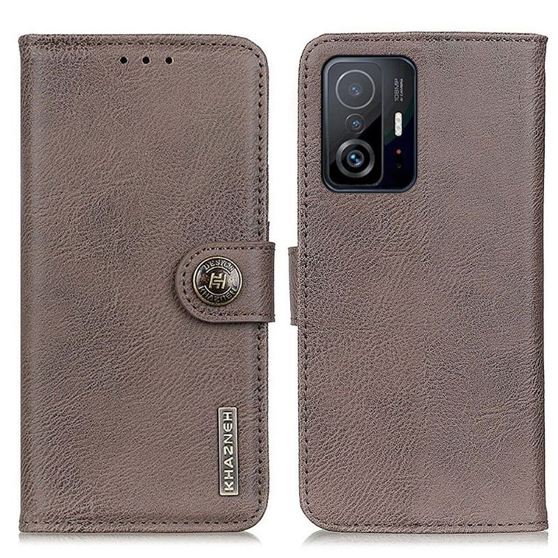 Flipové Pouzdro Na Xiaomi 11T / 11T Pro Držák Karet S Koženými Efekty Khazneh