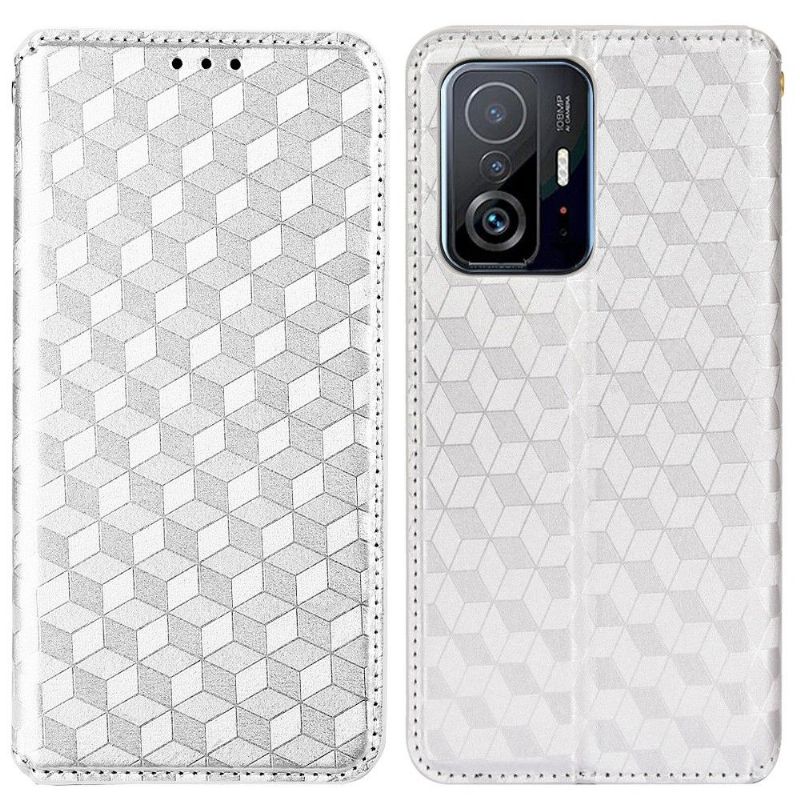 Flipové Pouzdro Na Xiaomi 11T / 11T Pro Kožené Pouzdro Návrh Geometrie