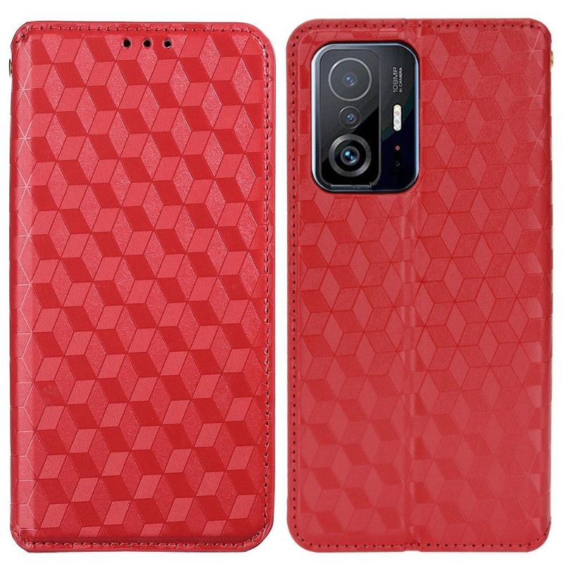 Flipové Pouzdro Na Xiaomi 11T / 11T Pro Kožené Pouzdro Návrh Geometrie