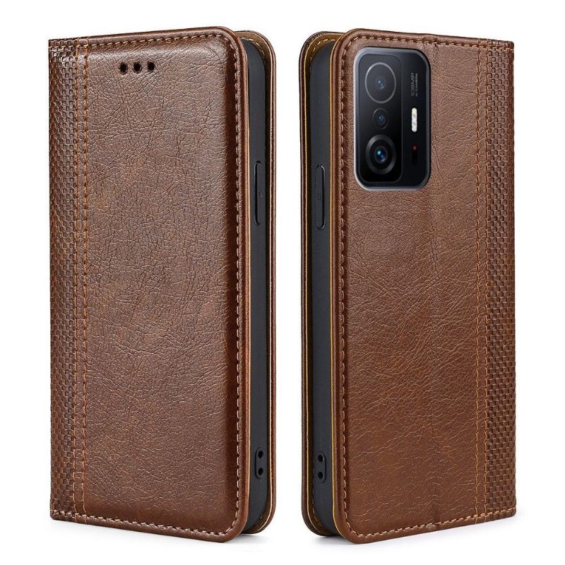 Flipové Pouzdro Na Xiaomi 11T / 11T Pro Kožené Pouzdro Převrácení Švů Folia