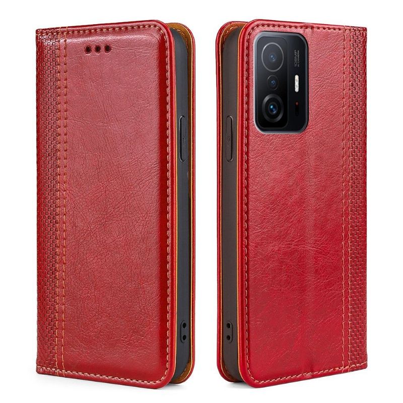 Flipové Pouzdro Na Xiaomi 11T / 11T Pro Kožené Pouzdro Převrácení Švů Folia