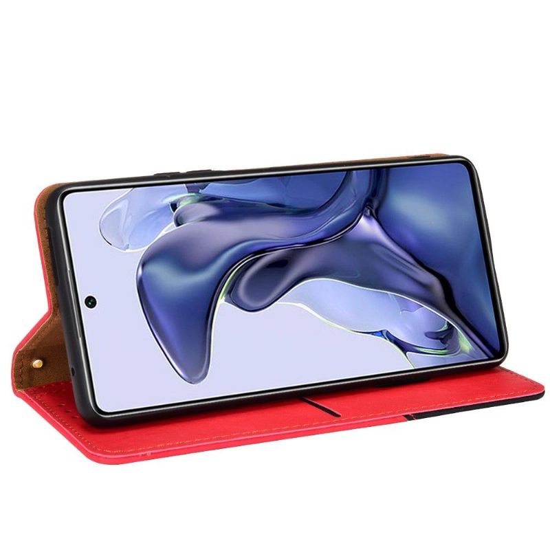 Flipové Pouzdro Na Xiaomi 11T / 11T Pro Kožené Pouzdro Retro Umělá Kůže