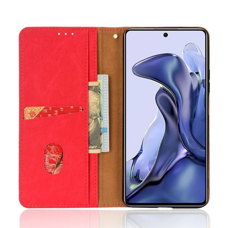 Flipové Pouzdro Na Xiaomi 11T / 11T Pro Kožené Pouzdro Retro Umělá Kůže