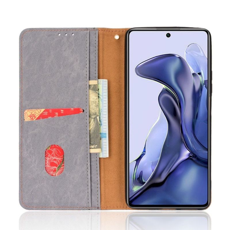 Flipové Pouzdro Na Xiaomi 11T / 11T Pro Kožené Pouzdro Retro Umělá Kůže