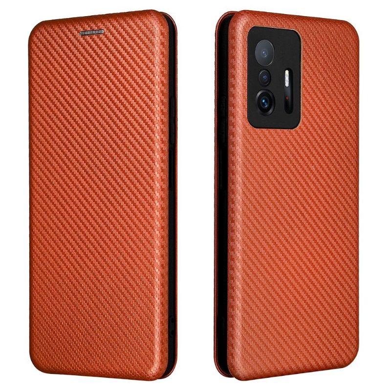 Flipové Pouzdro Na Xiaomi 11T / 11T Pro Koženka Z Uhlíkových Vláken