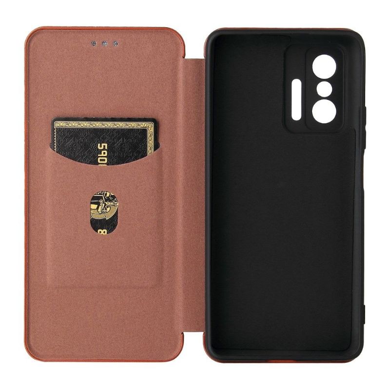 Flipové Pouzdro Na Xiaomi 11T / 11T Pro Koženka Z Uhlíkových Vláken
