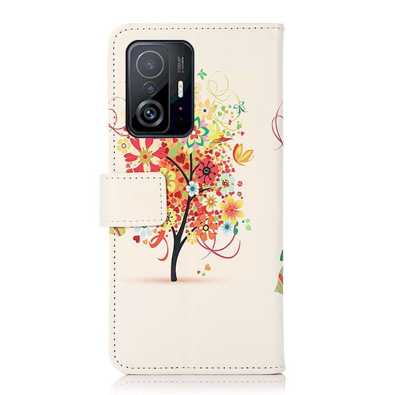 Flipové Pouzdro Na Xiaomi 11T / 11T Pro Květinový Strom
