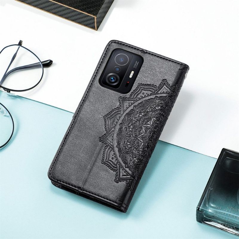 Flipové Pouzdro Na Xiaomi 11T / 11T Pro Mandala Reliéf Z Umělé Kůže