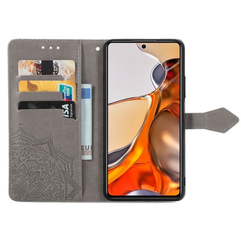 Flipové Pouzdro Na Xiaomi 11T / 11T Pro Mandala Reliéf Z Umělé Kůže