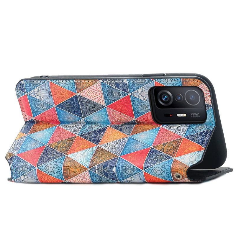 Flipové Pouzdro Na Xiaomi 11T / 11T Pro Mandalový Kaleidoskop