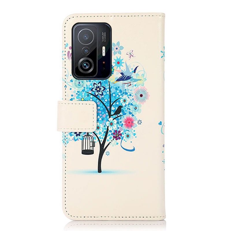 Flipové Pouzdro Na Xiaomi 11T / 11T Pro Modrý Strom