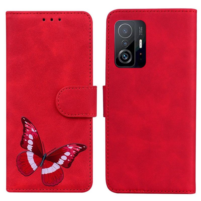 Flipové Pouzdro Na Xiaomi 11T / 11T Pro Ochranný Ochrana Proti Barevným Motýlům