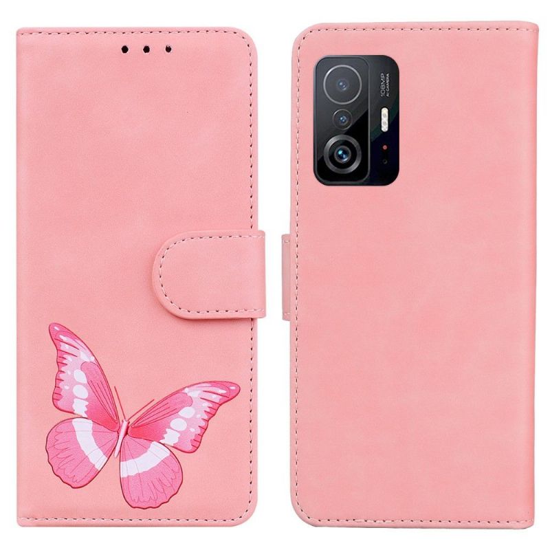Flipové Pouzdro Na Xiaomi 11T / 11T Pro Ochranný Ochrana Proti Barevným Motýlům