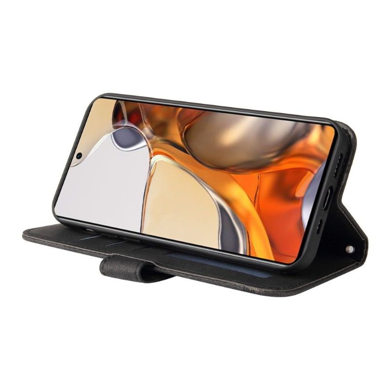 Flipové Pouzdro Na Xiaomi 11T / 11T Pro Retro Styl S Nýtem