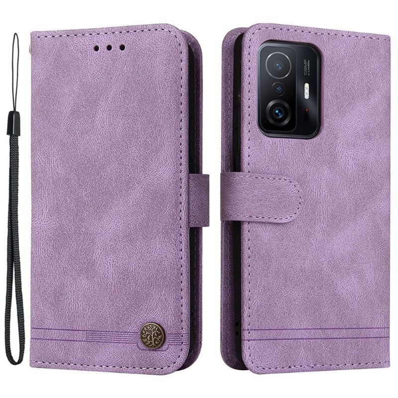 Flipové Pouzdro Na Xiaomi 11T / 11T Pro Retro Styl S Nýtem