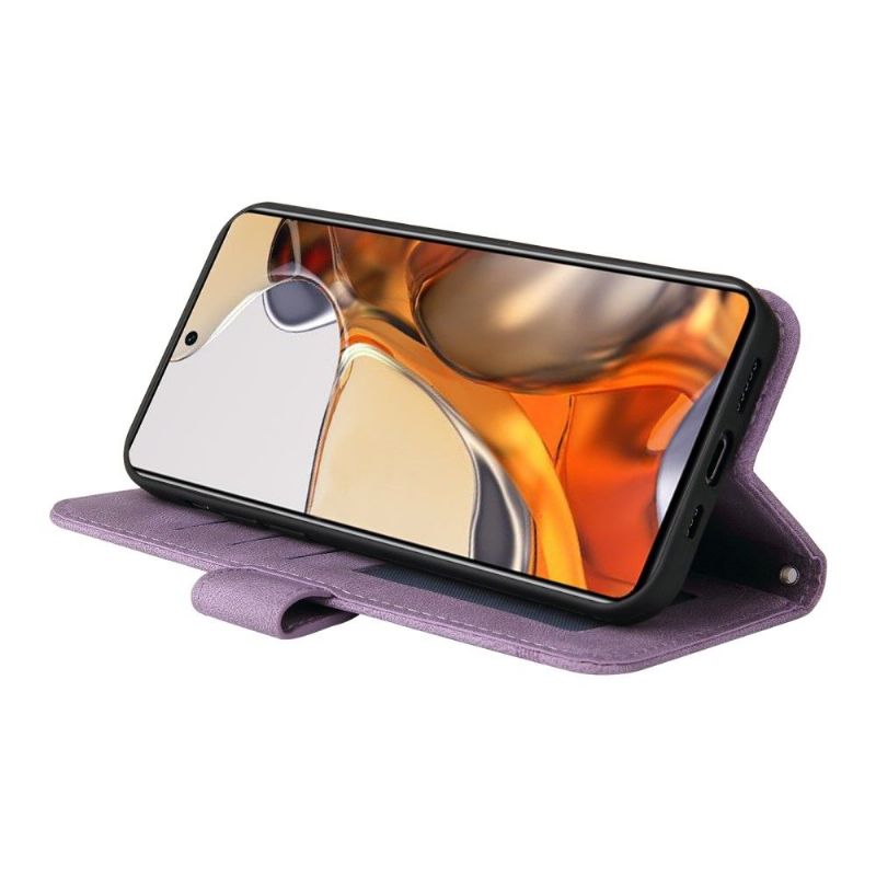 Flipové Pouzdro Na Xiaomi 11T / 11T Pro Retro Styl S Nýtem