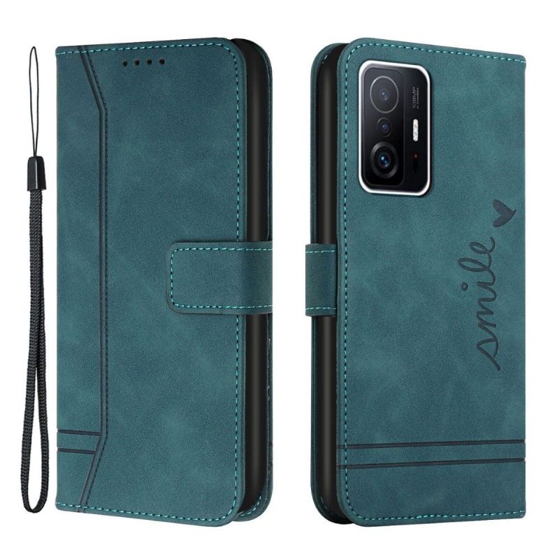 Flipové Pouzdro Na Xiaomi 11T / 11T Pro Řádky Úsměvu