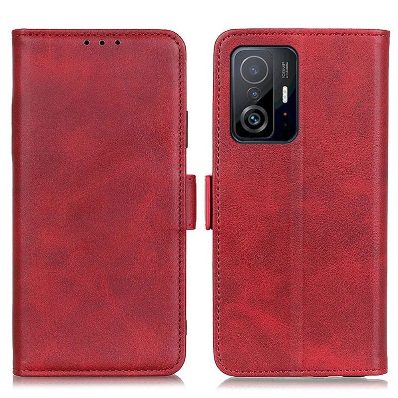 Kožené Pouzdro Folio Na Xiaomi 11T / 11T Pro Peněženkové Pouzdro Matná Umělá Kůže