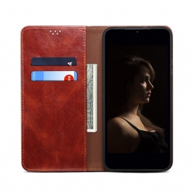 Kožené Pouzdro Na Xiaomi 11T / 11T Pro Ernestine Odkryté Švy