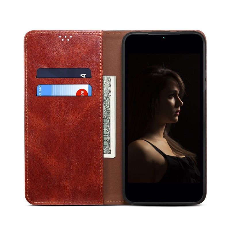 Kožené Pouzdro Na Xiaomi 11T / 11T Pro Ernestine Odkryté Švy