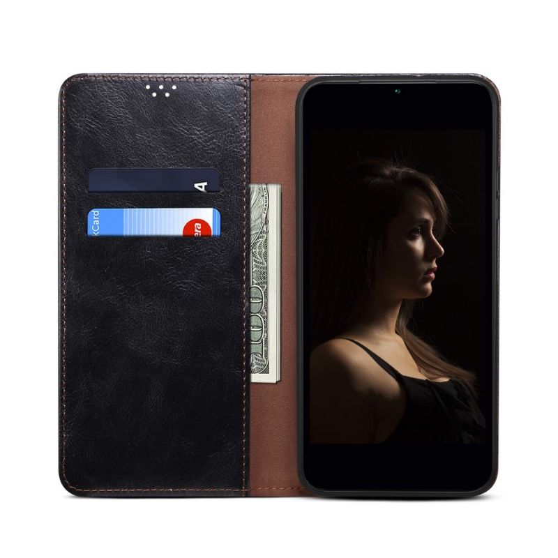 Kožené Pouzdro Na Xiaomi 11T / 11T Pro Ernestine Odkryté Švy