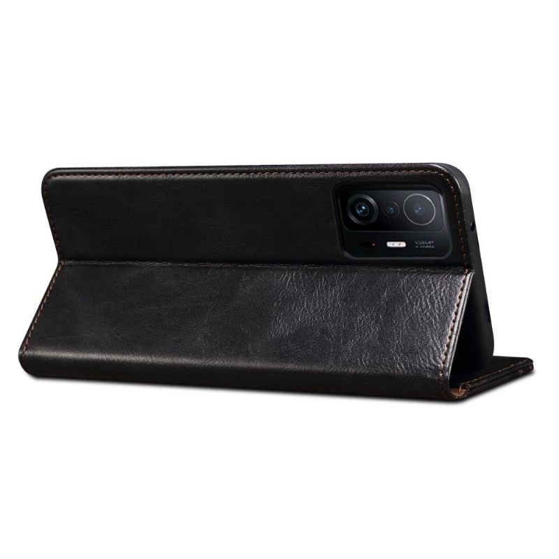 Kožené Pouzdro Na Xiaomi 11T / 11T Pro Ernestine Odkryté Švy