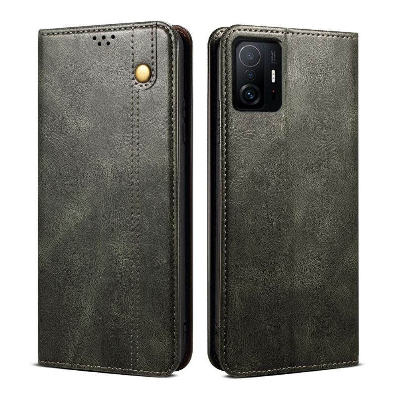 Kožené Pouzdro Na Xiaomi 11T / 11T Pro Ernestine Odkryté Švy