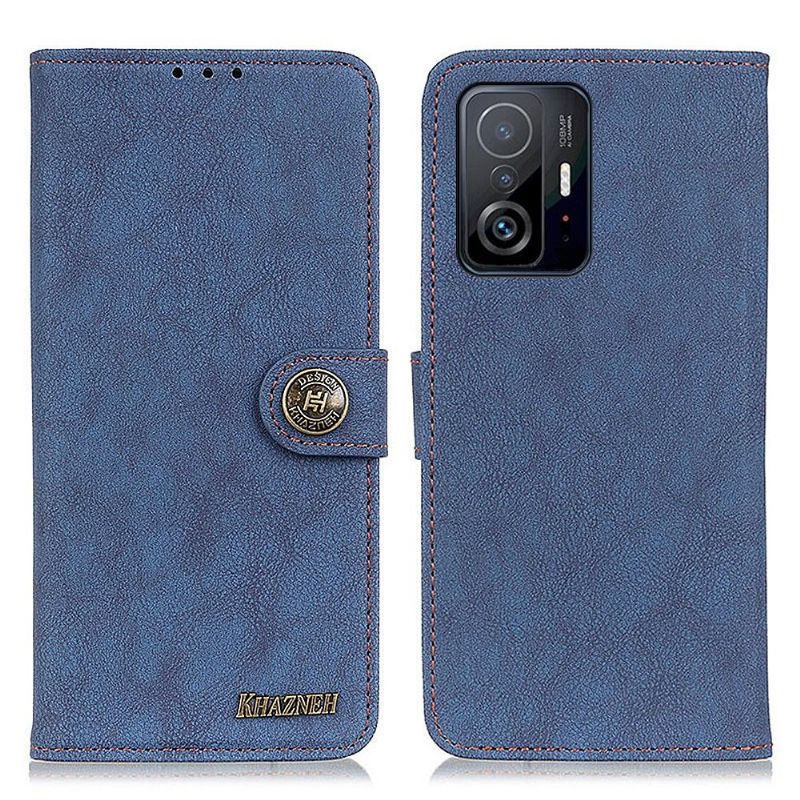 Kožené Pouzdro Na Xiaomi 11T / 11T Pro Khazneh Retro Kožený Efekt