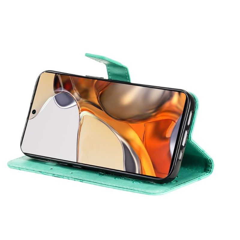 Kožené Pouzdro Na Xiaomi 11T / 11T Pro Motýli Podpůrných Funkcí