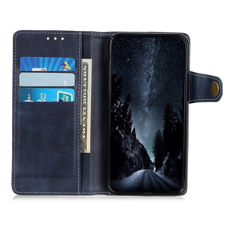 Kožené Pouzdro Na Xiaomi 11T / 11T Pro Odkryté Švy Ve Tvaru S
