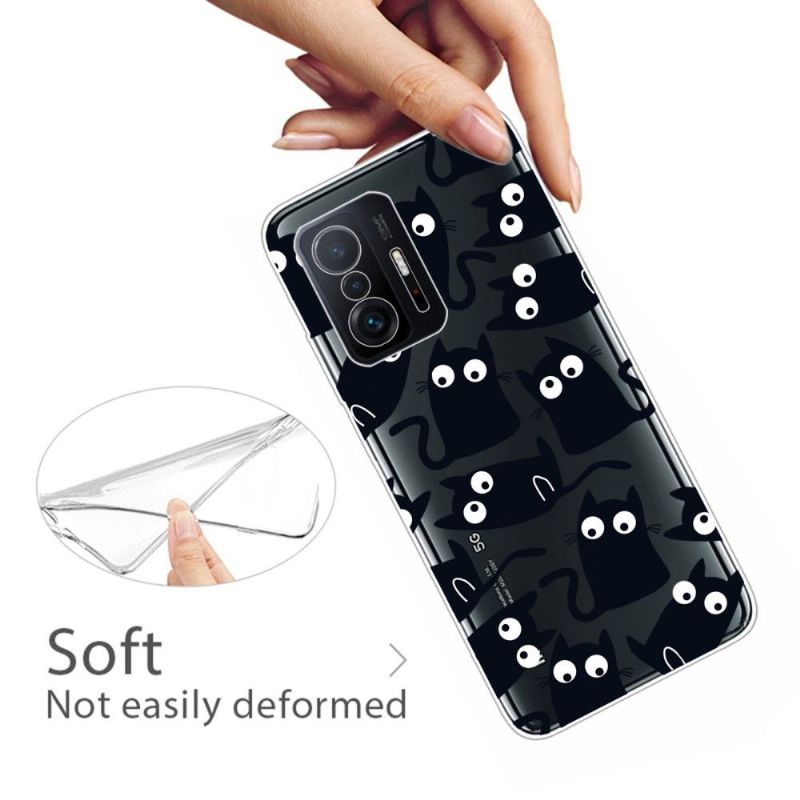 Kryt Na Xiaomi 11T / 11T Pro Ilustrace Černé Kočky