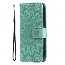 Kožený Kryt Motorola Edge 50 Mandala S Popruhem