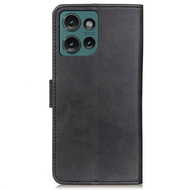 Kožený Kryt Motorola Edge 50 Matná Umělá Kůže
